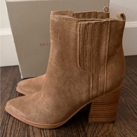 Marc Fisher Women's Brown Suede Ankle Booties - Picture 2 of 6